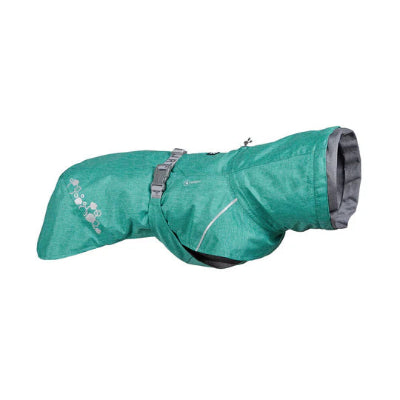 Hurtta Monsoon Coat ECO Peacock – Studioaufnahme, wasserdichter Hundemantel, AmbraPet
