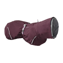 Hurtta Mudventure Coat ECO Eggplant - Studioaufnahme, wasserdichter Hunderegenmantel, AmbraPet