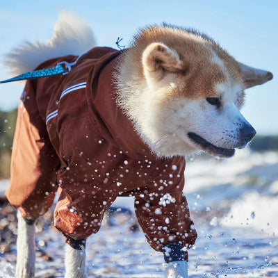 Hurtta Mudventure Overall ECO Cinnamon - Hund mit wasserdichtem Overall am Wasser, AmbraPet